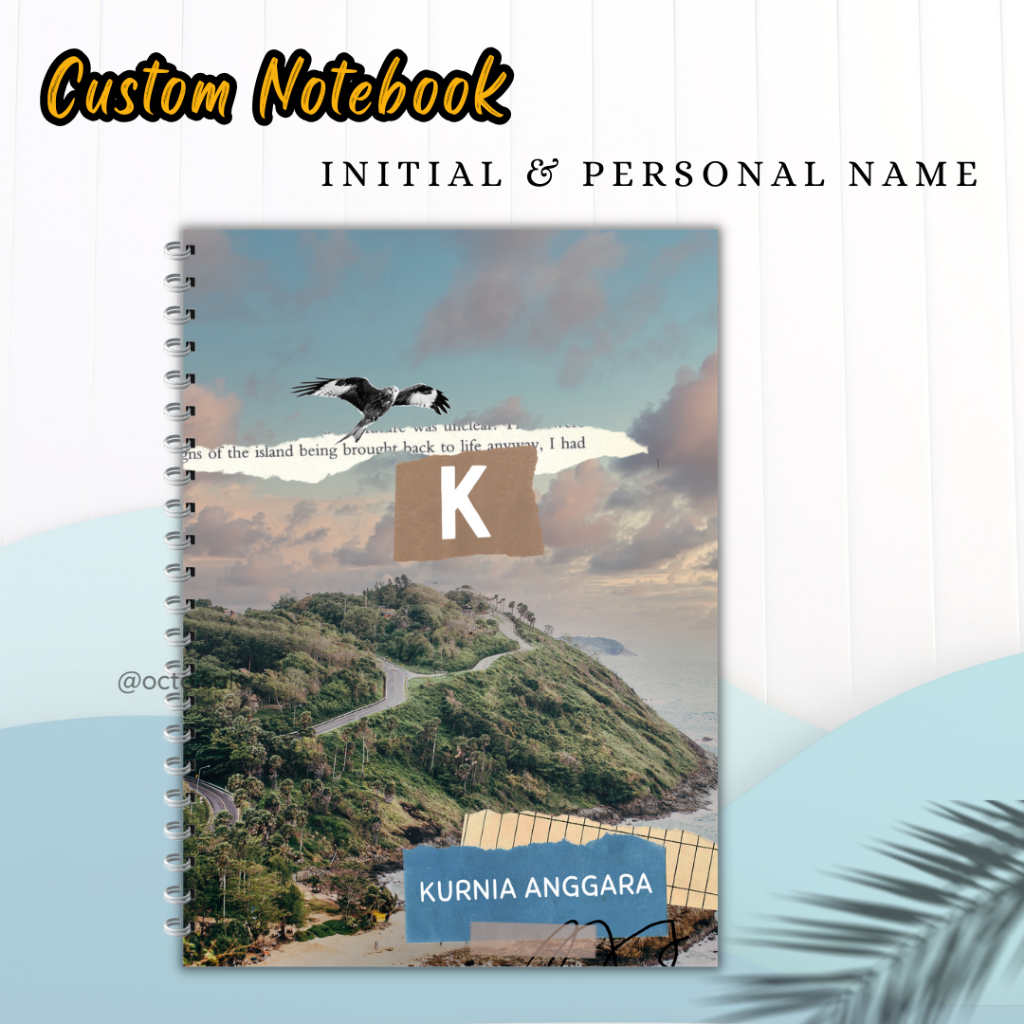 

Custom Nama Inisial Notebook 100 Halaman @ 50 Lembar Notebook Adventure Cover Langit Jalan Bukit / Personal Name Custom Notebook Cover Custom Notebook / Custom Nama Notebook / Personalize Name Custom Notebook A5 100 Pages
