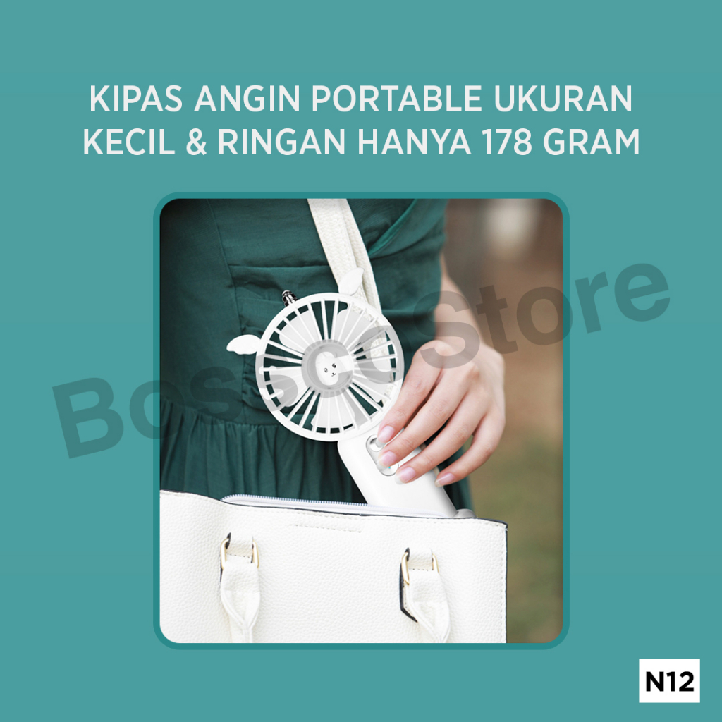 Kipas Angin Kecil Portable 2400 mAh Rechargeable 3-Speed Mini Fan portable kipas angin mini kipas angin genggam kipas angin meja baterai besar tahan lama kipas angin kecil premium kipas angin mini lucu kipas angin portable mini kipas angin usb