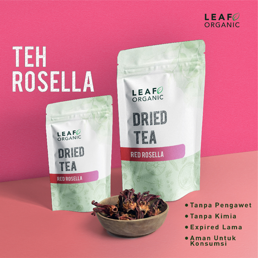 

Teh Bunga Rosela Merah LEAF ORGANIC Red Rosella Kering Dried Tea