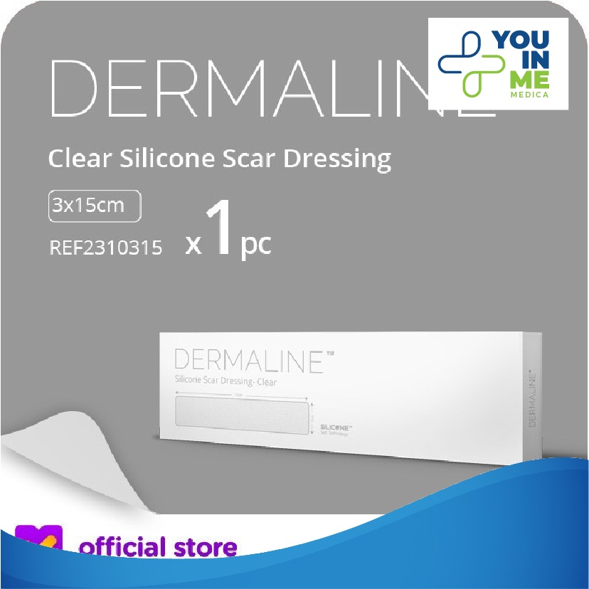 Perawatan Keloid - Dermaline Clear Silicone Scar Sheet -3x17,5cm