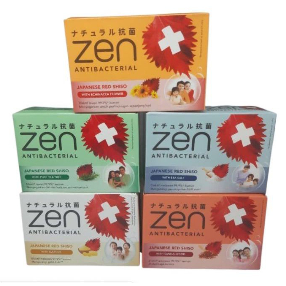 Zen Sabun Batang 70gr isi 4 [Bended] Antibacterial soap | Nisadkc