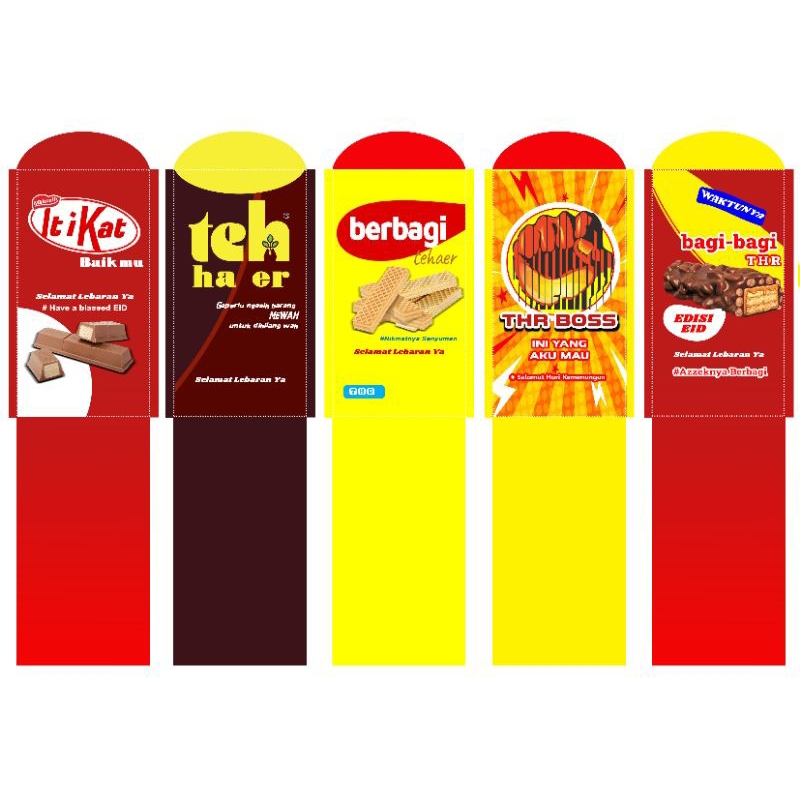 

Amplop lebaran lucu unik makanan kertas App 120 gram isi 7 lembar