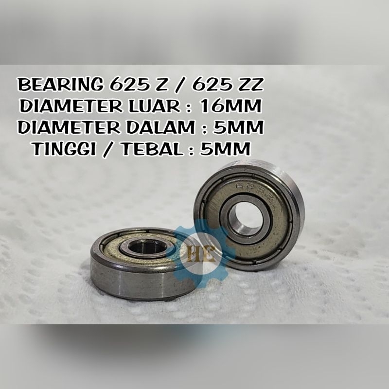 3D PRINTER BALL BEARING 625ZZ / 625Z MINIATURE ( 5x16x5mm ) STELL ISI 10 PCS