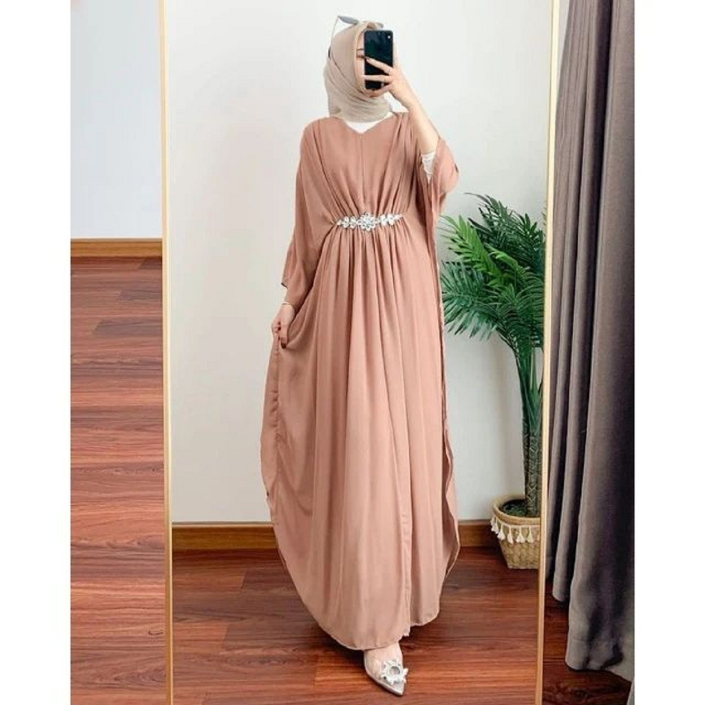 Shabira Kaftan Bahan Ceruty Babydoll Gamis Wanita Terbaru 2023 Maxy Trendy Viral Baju Kondangan  Mod