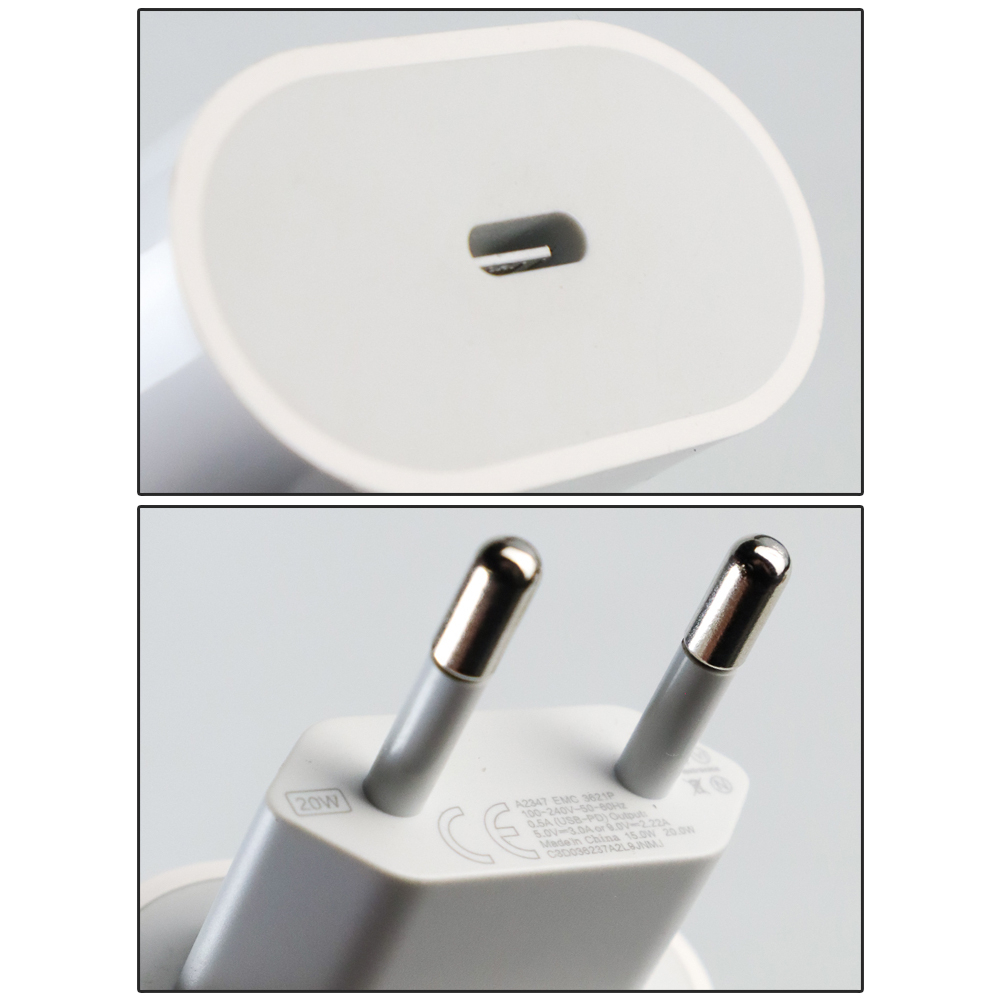 AMZWN Charger Type C PD 20W EU Plug for iPhone 14 - JB0QC01 - White