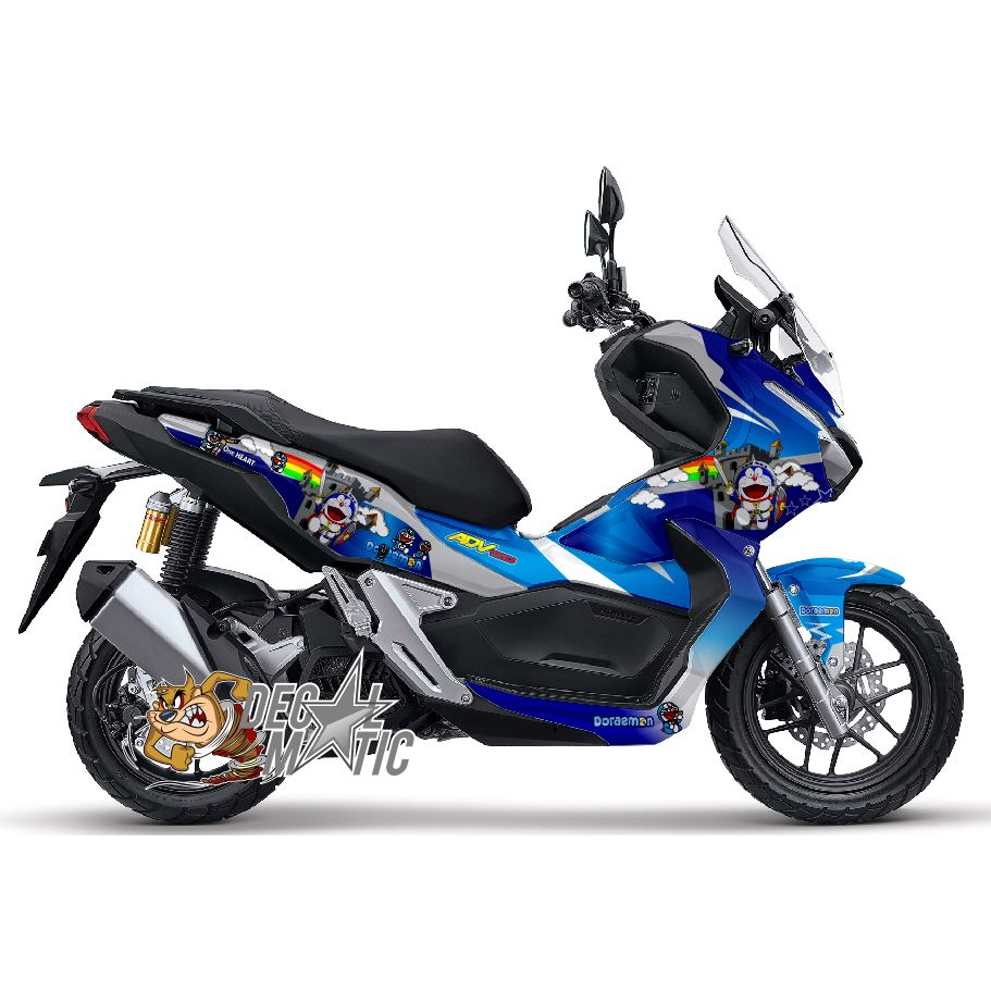 Stiker Decal Full Body Motor Honda ADV 150 Doraemon - Ferrari - Grafis Merah