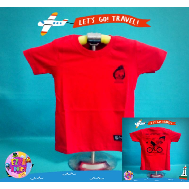 ORIGINAL Surfkids - Umur 1 2 3 4 5 6 7 8 tahun - Baju Distro Anak - Surfkids Merah - Kaos Distro Ana