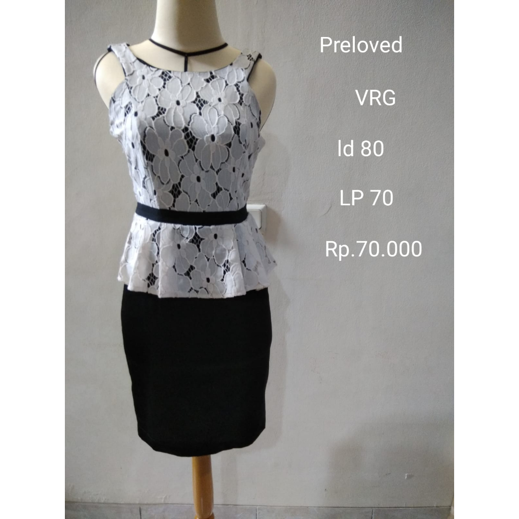 [PRELOVED] Peplum Dress Formal