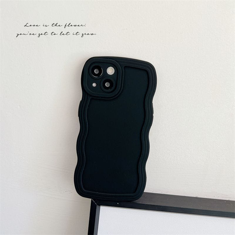 Softcase Gelombang Hitam For Oppo A12 A5S A16 A17 A17K A3S A1K A54 A5 2020 A52 A92 - Case Gelombang 