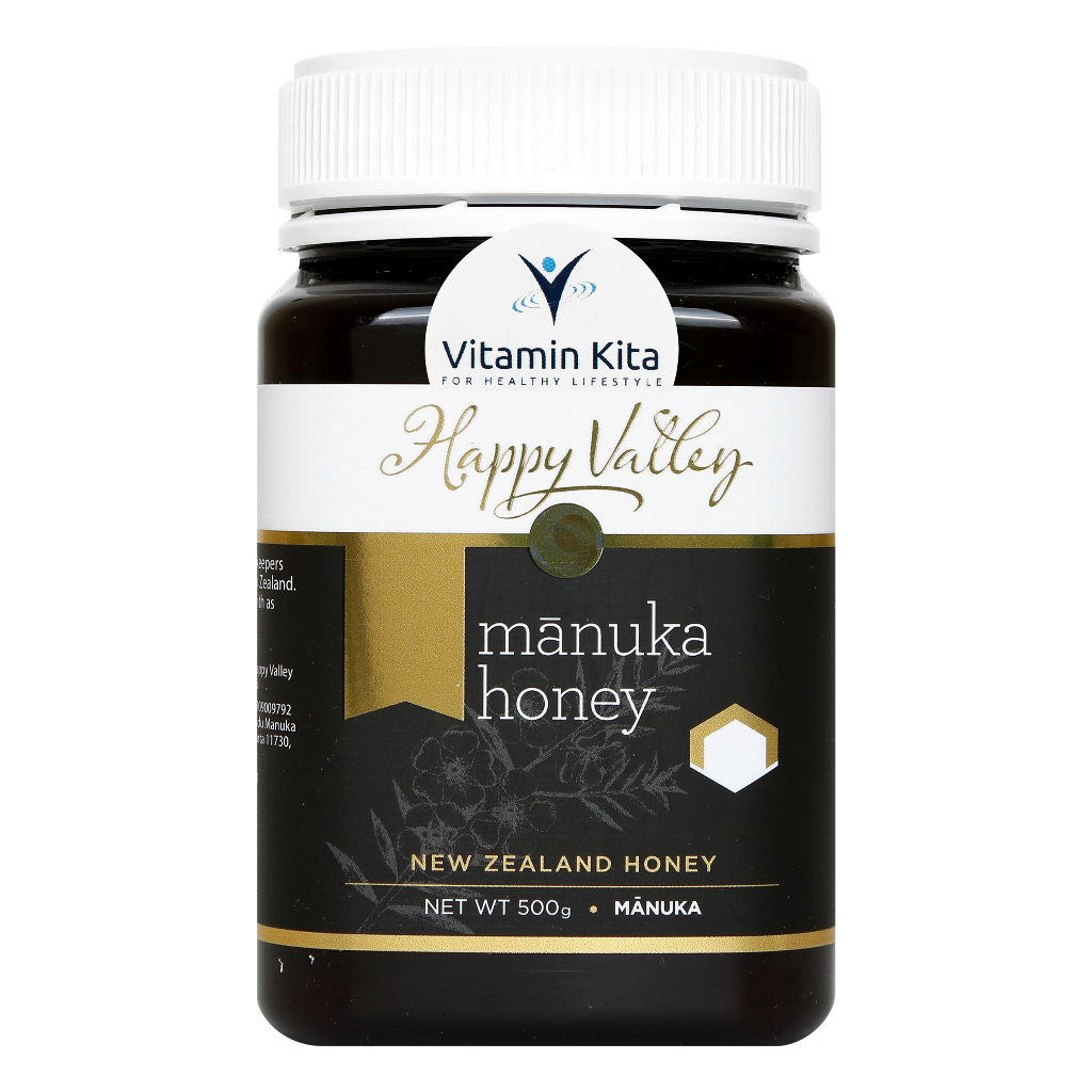 HAPPY VALLEY MANUKA HONEY UMF 15+ | mempunyai manfaat penyembuhan karena terdapat antibacterial, anti-inflammatory, antioxidant, dan bergizi tinggi