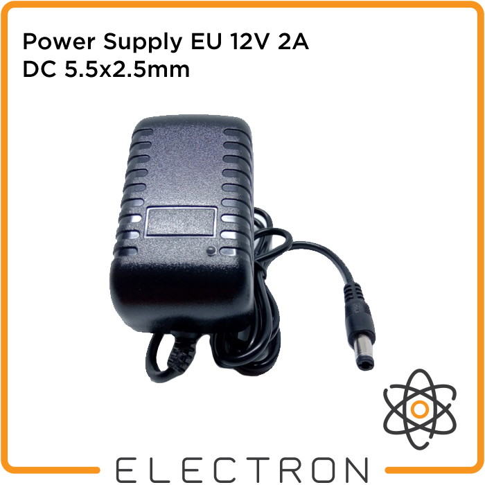 Power Supply EU 12V 2A DC 5.5x2.5mm Barrel Jack Adaptor Charger CCTV