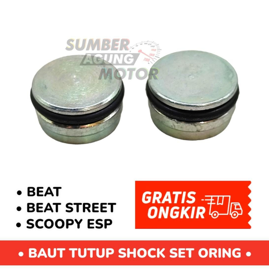 BAUT TUTUP AS SHOCK DEPAN SET ORING BEAT ESP SCOOPY ESP BEAT STREET DETAIL ORI