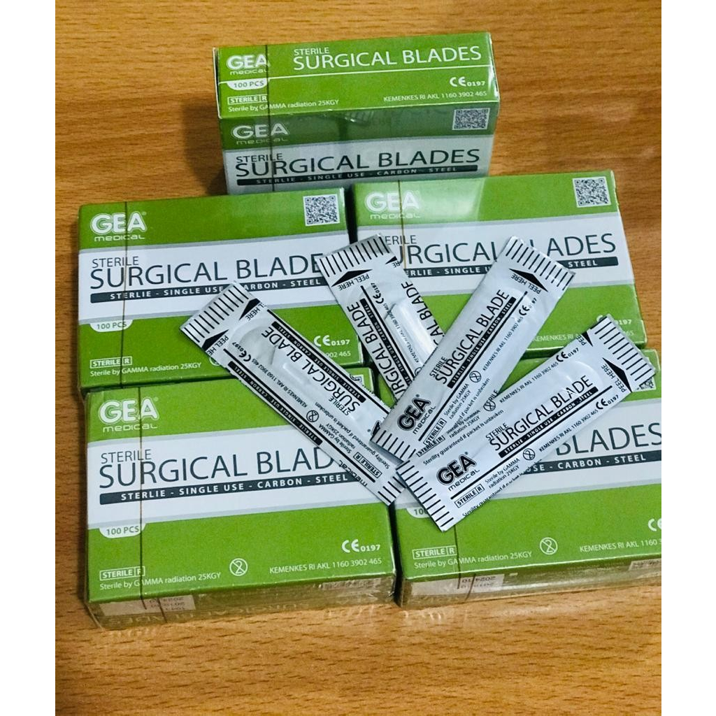 GEA Medical Surgical Blade Pisau Bedah / Bisturi / Mata Pisau 100 pcs