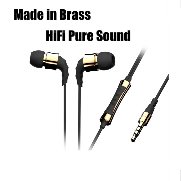 Dostyle Premium HiFi Earphone With Brass Housing HiFi Bass Headset