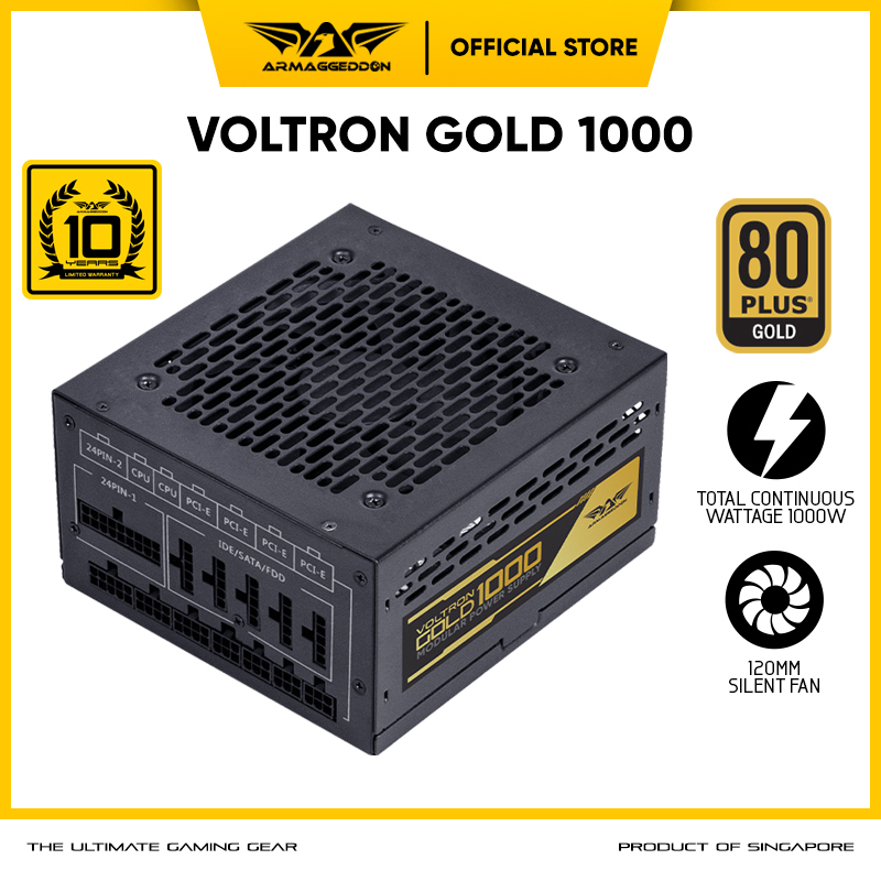 Power Supply Armaggeddon Voltron Gold 1000 Modular PSU 80+ Gold Certified | Garansi Resmi 10 Tahun