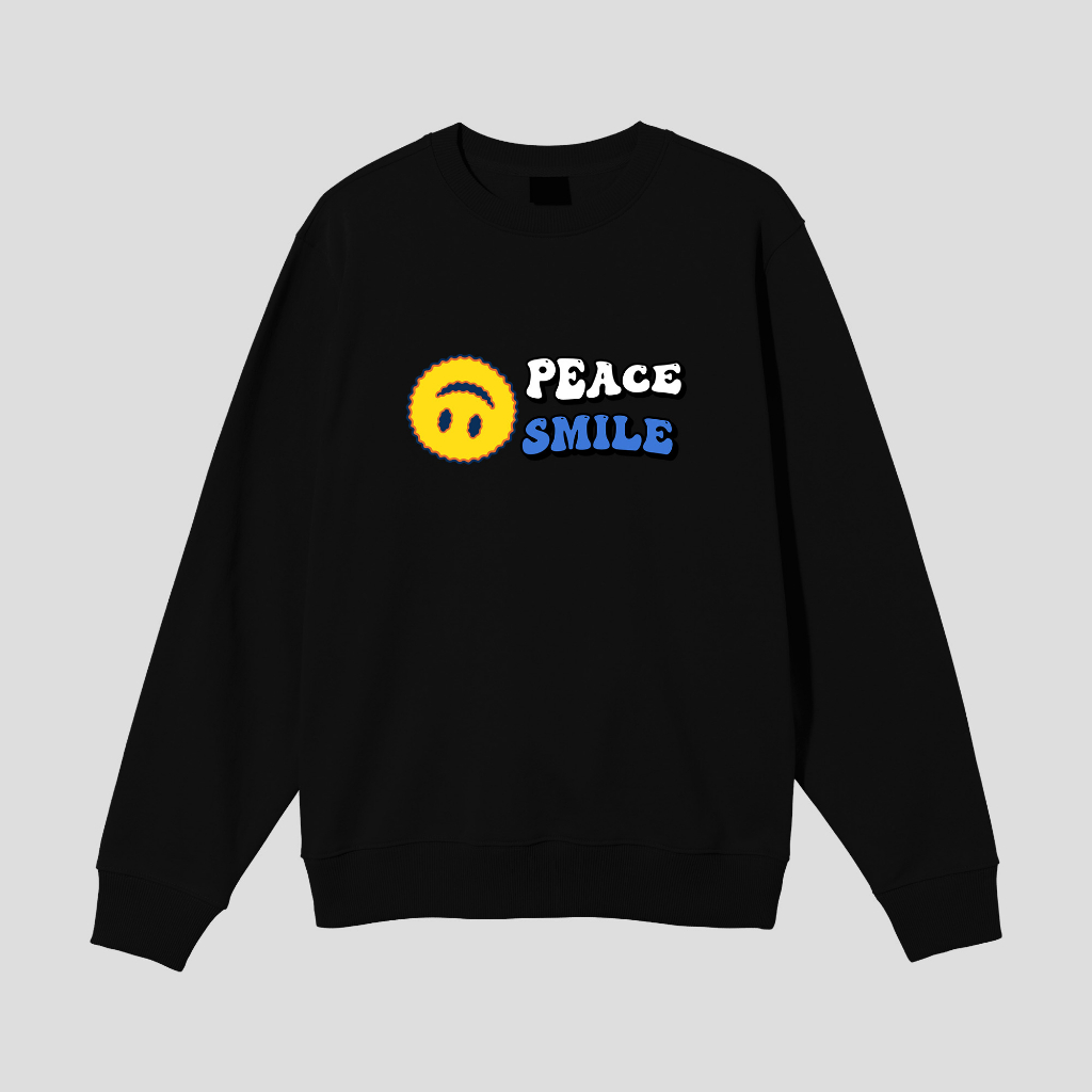 PEACE SMILE SWEATER CREWNECK PRIA WANITA Size M-XXL