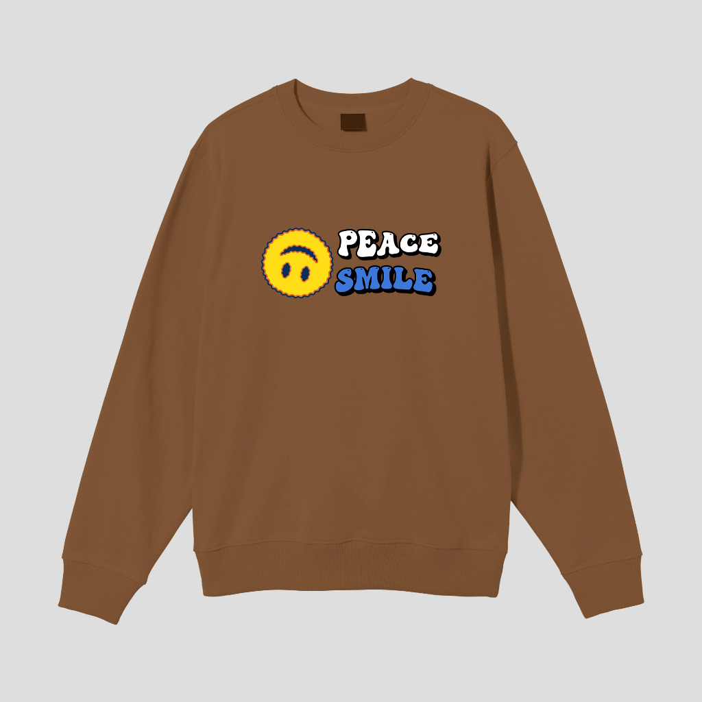 PEACE SMILE SWEATER CREWNECK PRIA WANITA Size M-XXL