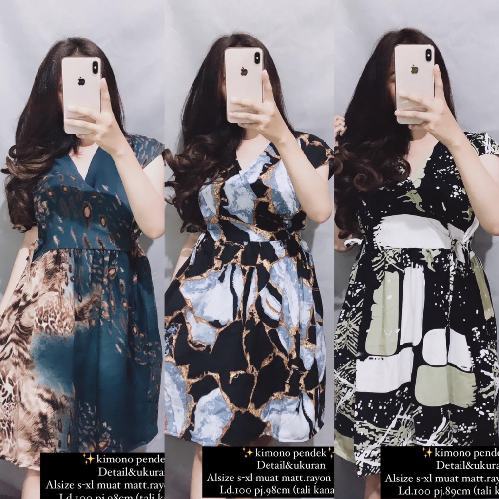 kimono pendek busui bahan rayon adem