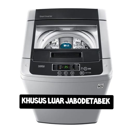 LG Mesin Cuci 1 Tabung Inverter T2107VSPCK(7KG) / T2108VSPCK(8KG)/ T2185VSPCK(8.5KG) KHUSUS LUAR JABODETABEK