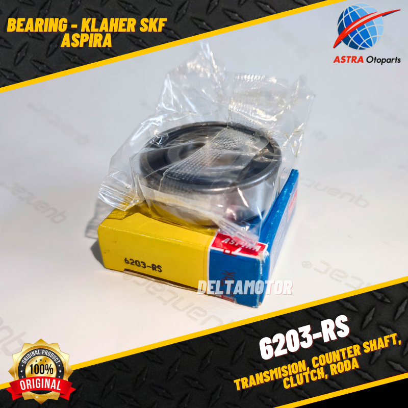 Bearing Klaher SKF Aspira 6203 RS Transmisi Kopling