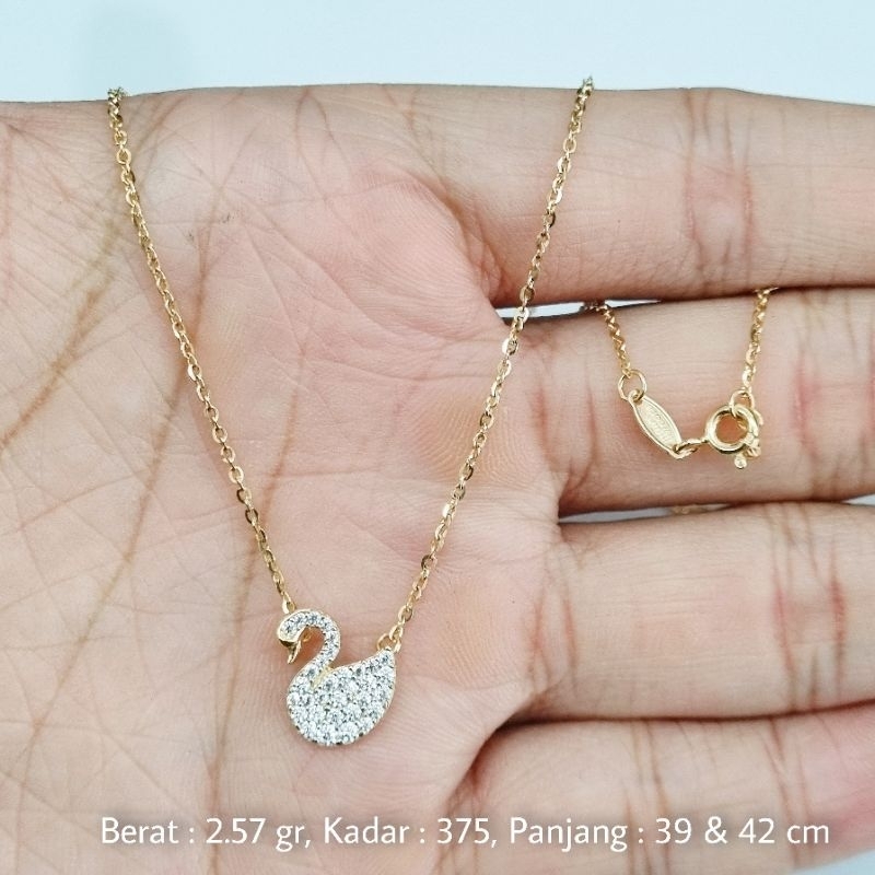 2.57 gr - Kalung Emas Angsa Adjust 39 & 42 cm Kadar 375 (8K) - B9