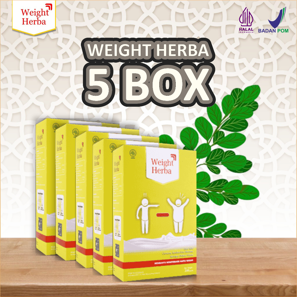 

[DISTRIBUTOR RESMI] 5 BOX WEIGHT HERBA - Susu Penambah Berat Badan Peningkat Nafsu Makan - Bisa COD Halal BPOM Ditributor resmi