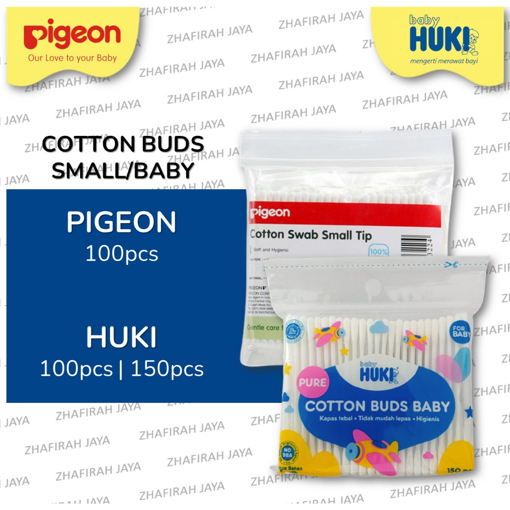 ❤ZJ❤ Cotton Buds Bayi PIGEON isi 100 - PIGEON Cotton Buds Bayi isi 100 - Cotton Buds HUKI isi 100pcs 150pcs - HUKI Cotton Buds Bayi Small isi 100 dan 150