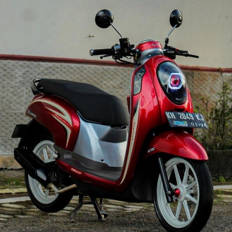 Striping lis sticker standar ORI honda Scoopy 2014 2015 stylish merah