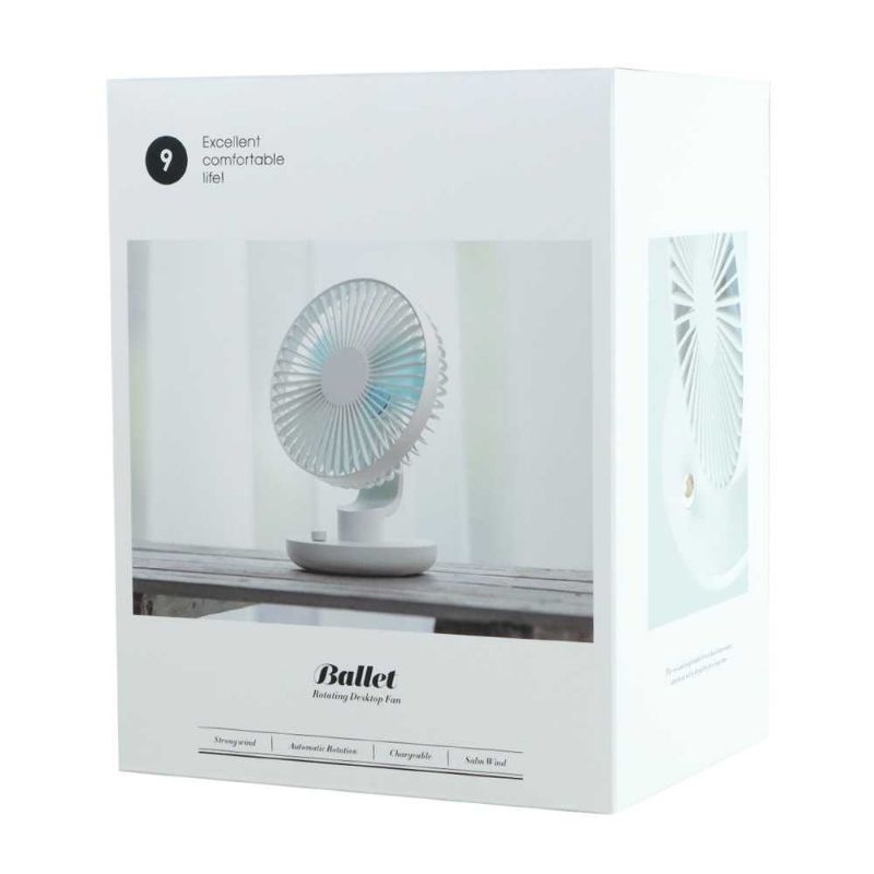 UARELIFFE Kipas Angin Meja Desk Fan Swing Automatic USB Charge 3000mAh - 209