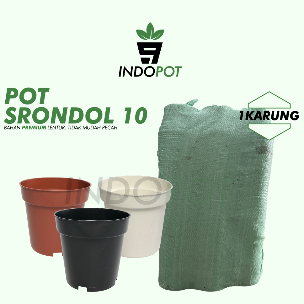 [Ready] Pot Srondol 1 Karung Ukuran 10 Warna Hitam , Merah , Putih Pot Srondol Tinggi Pot Tanaman