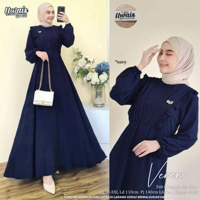 Gamis Veren Uwais crinkle airflow premium