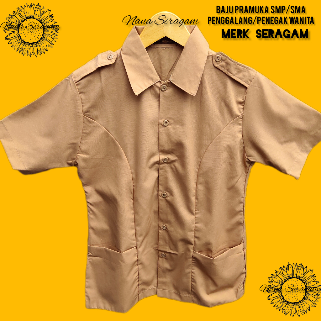 Seragam Pramuka Wanita (Lengan Pendek) Penegak/SMP/SMA Merk SERAGAM