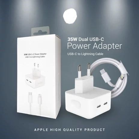 (ba) TC / Charger IP 14 Pro Max 35 Watt Dual Port USB C to Lightning