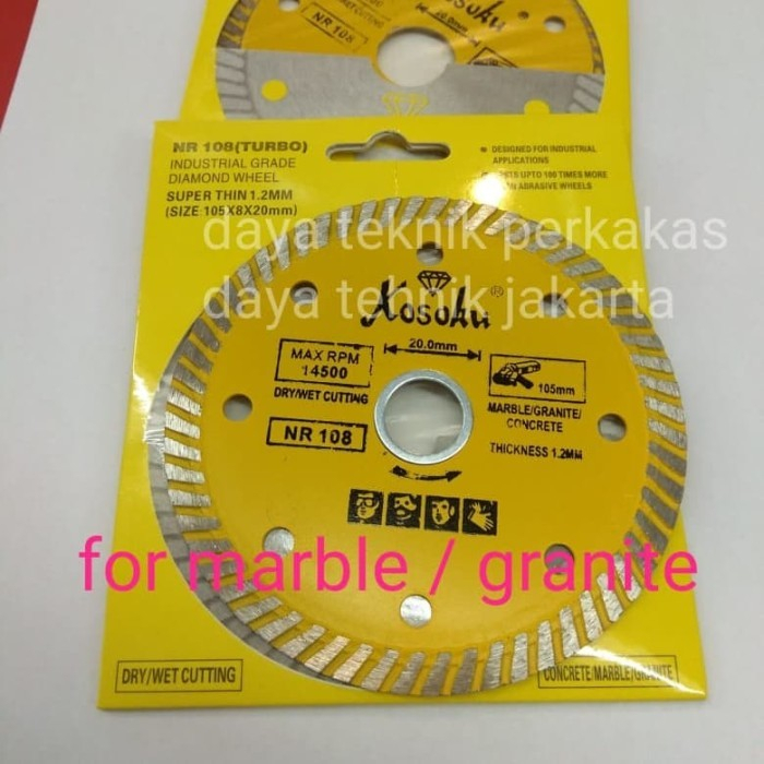 diamond wheel kosoku turbo thin - pisau potong granit dan marble turbo