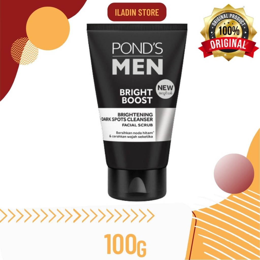 Ponds Men Bright Boost 100 G - Pencuci Muka Untuk Pria, Sabun Jerawat Pria