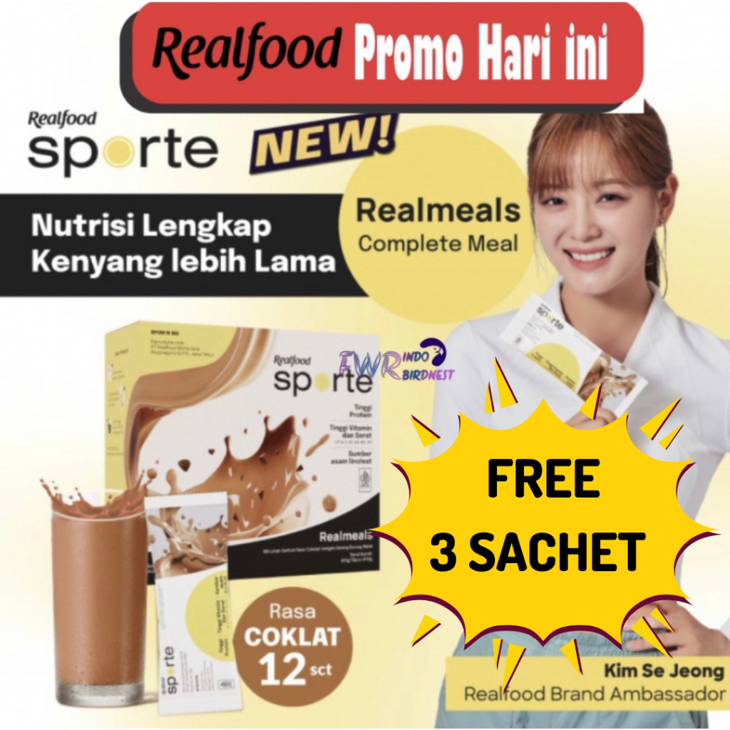 Realfood Sporte Realmeals Cokelat Sereal Protein By Realfood