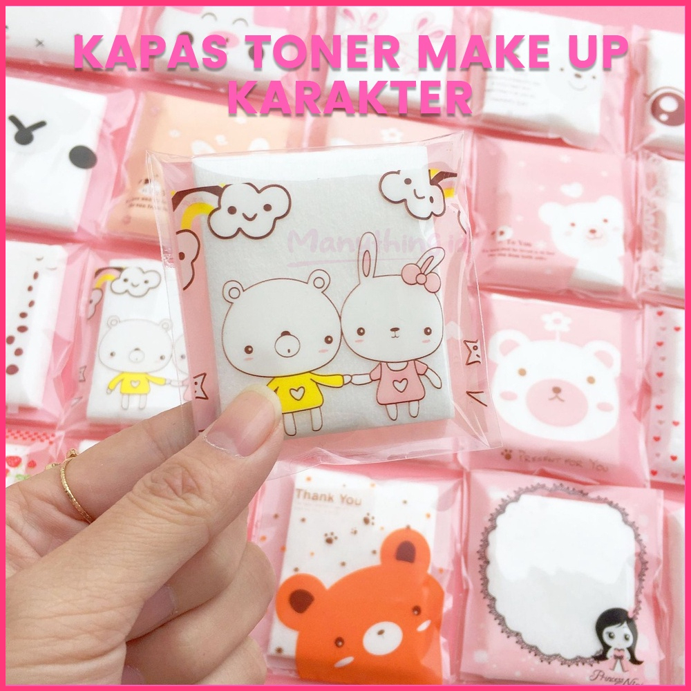 [isi 25] Kapas Toner / Kapas Tipis Toner Make Up Karakter / Kapas Toner lucu / Kapas Toner Termurah