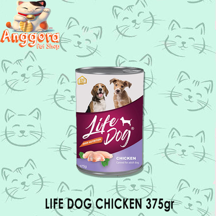 Makanan Anjing Kaleng Wet food LIFE DOG Can All Stage 375gr