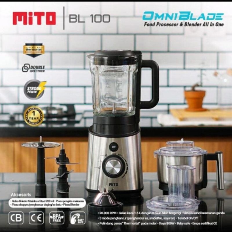NEW MITOCHIBA MITO FOOD PROCESSOR BL100 BL 100 OMNI BLADE MITO Blender BL 100 BL100 Food