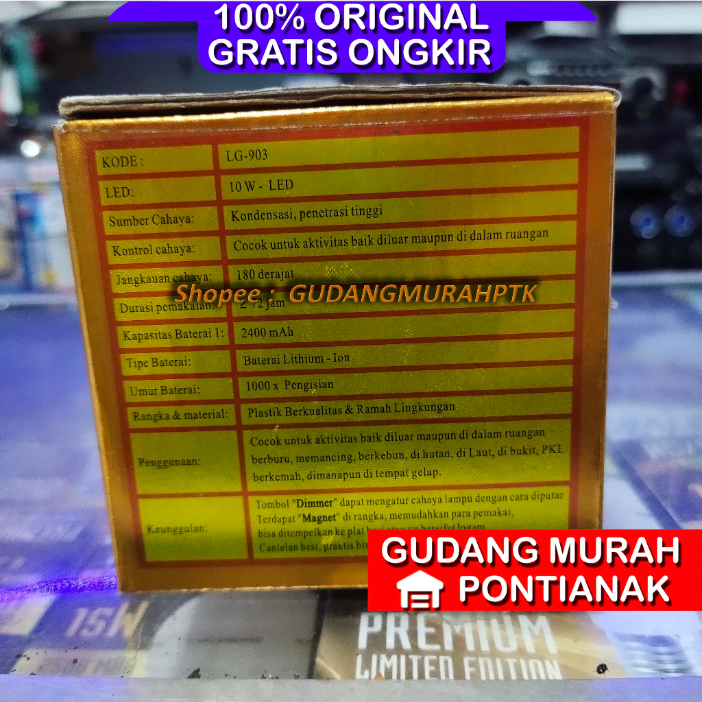 Senter Emergency Lamp Dony LG-903 Lampu Darurat Gantung Cahaya Putih TAHAN LAMA AWET TERANG LG 903