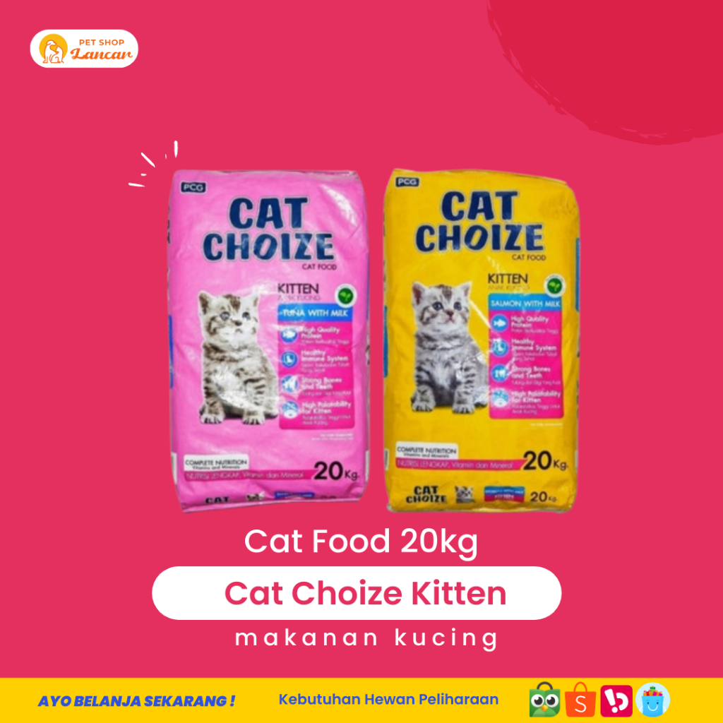 Cat Choize Kitten Cat Food Tuna Milk 20 kg / Makanan Anak Kucing 20kg