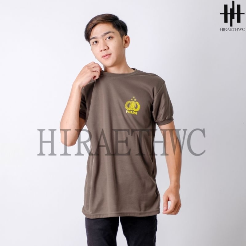 HC - KAOS POLISI LENGAN PENDEK BAJU DINAS POLRI TERBAIK