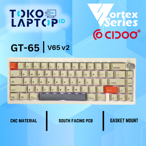 VortexSeries GT65 X Cidoo V65 V2 Alumunium CNC Wireless Mechanical Keyboard
