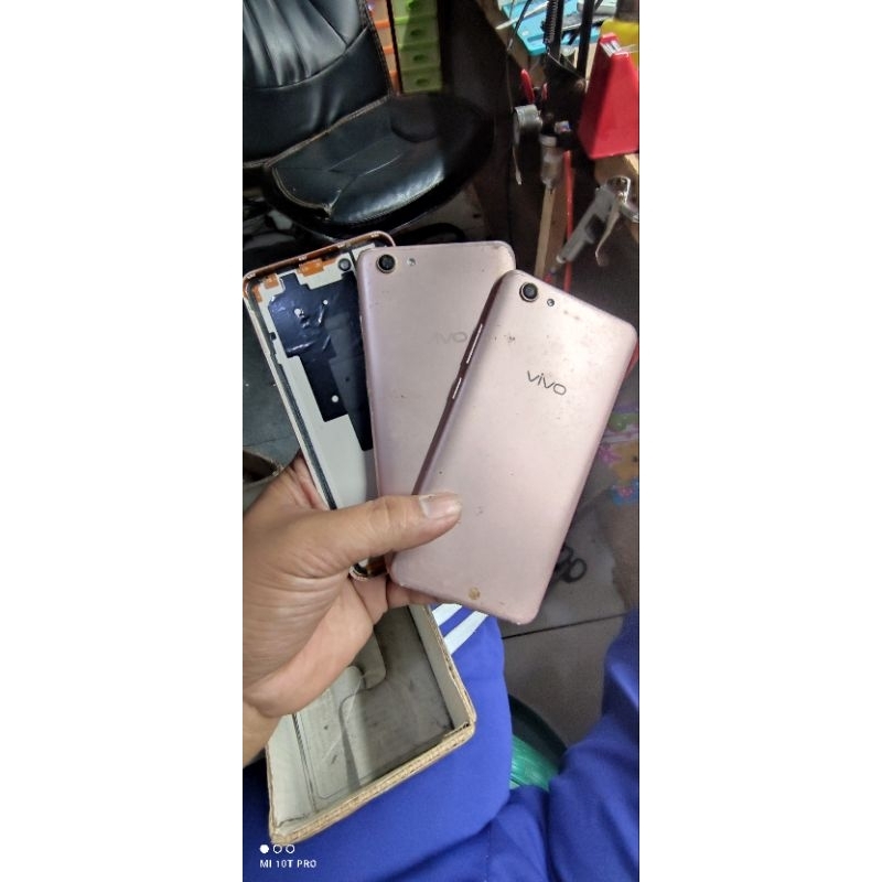 BACKDOOR TUTUP BELAKANG VIVO Y71 PD1731 Y 71 ORI COPOTAN ASLI CABUTAN BONUS TOMBOL LUAR VOLUME ON OF