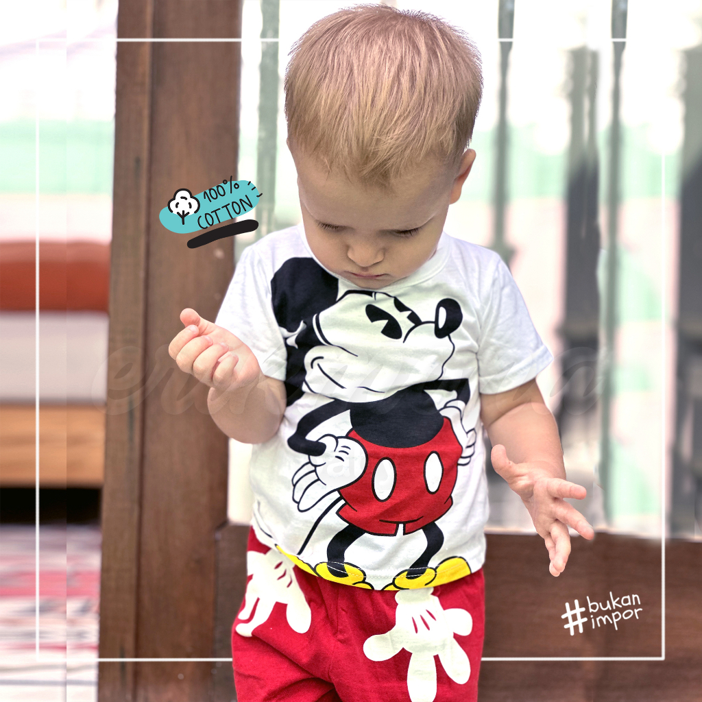 ❤️ setelan anak bayi cowo cewe 1y 2y 3y miki mickey mouse ❤️