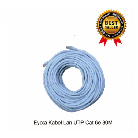 Cable lan eyota 30 meter cat 6 6e utp gigabit 1Gbps ethernet network - Kabel internet rj45 30m cat6 cat6e 1000Mbps