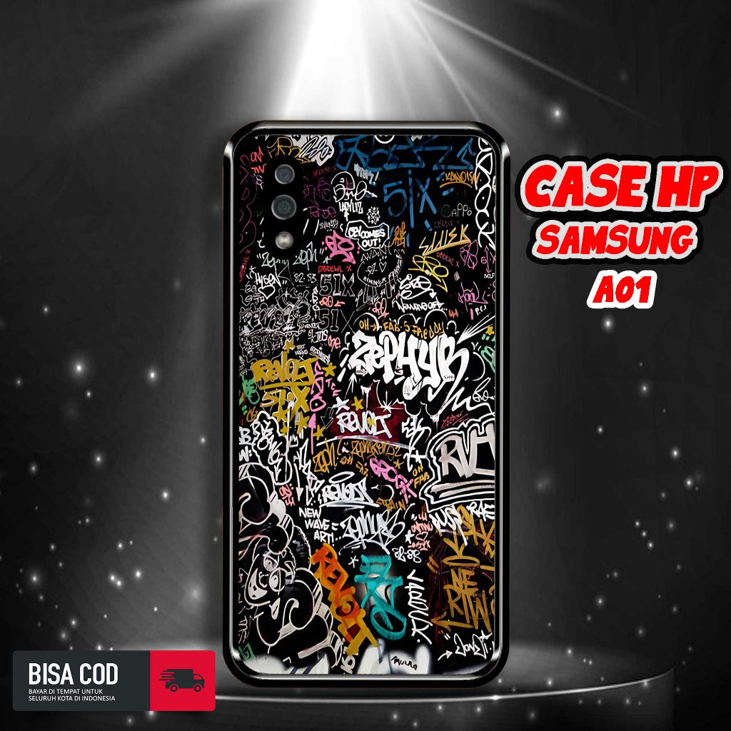 Case Samsung A01 Motif [SWAG] Casing Samsung A01 TERBARU Hardcase Glossy Kilau 2D Case Hp Samsung A0