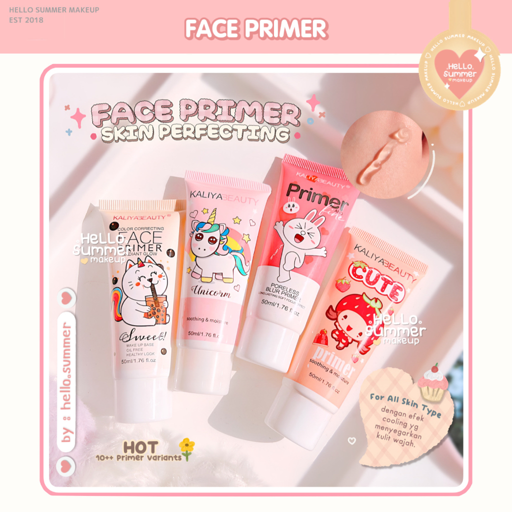 All Variants Peachy Cucumber Makeup Face Primer Gel 50 ml Matte Finish No Alcohol