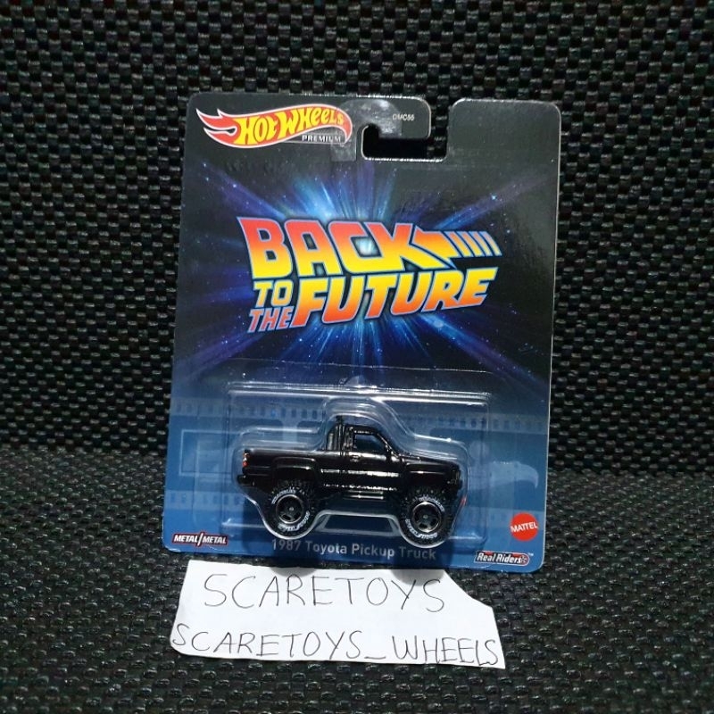 Hot Wheels 1987 toyota pickup truck hitam back to the future bttf retro