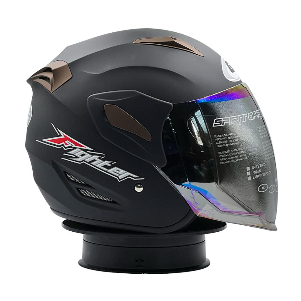 Helm GM Fighter Solid Black Doff